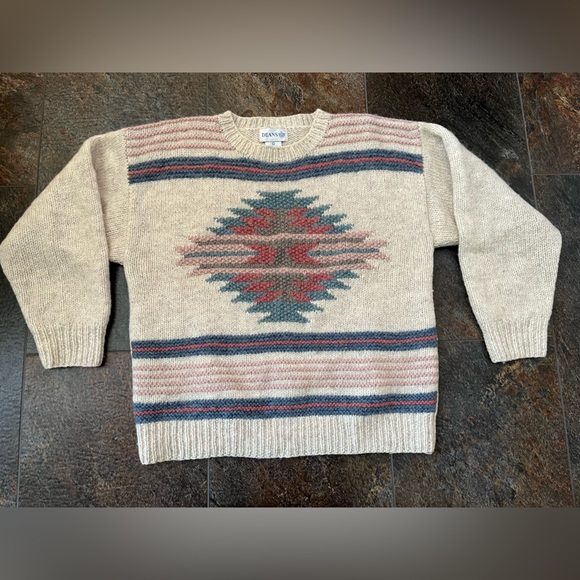 Women’s Vintage Dean’s of Scotland 100% wool Shetland crew sweater. Size large - Picture 7 of 12